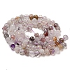 Natural Purple Rutilated Quartz Beads Strands G-A097-A09-05-3