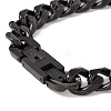 Ion Plating(IP) 304 Stainless Steel Curb Chains Bracelet for Men Women BJEW-B063-01B-4