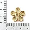 Brass Pave Cubic Zirconia 5-Petal Flower Multi-Strand Links KK-I276-30G-01-3