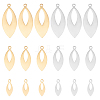 24Pcs 2 Colors 3 Sizes 201 Stainless Steel Pendants STAS-UN0032-65-1