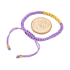 Polyester Cord Braided Bead Bracelets for Women BJEW-L698-01G-04-5