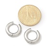 Frosted 304 Stainless Steel Huggie Hoop Earrings for Women EJEW-C096-32F-P-2