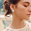 925 Sterling Silver Round Stud Earrings EJEW-TAC00030-03-8