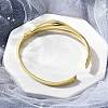 Ion Plating(IP) 304 Stainless Steel Polymer Clay Rhinestone Hinged Bangles for Women BJEW-A011-16G-3