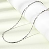 1.3MM 304 Stainless Steel Boston Link Chains Necklaces for Women Men NJEW-Z115-12P-01-1