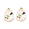 304 Stainless Steel Enamel Pendants STAS-G360-04G-08-1