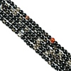 Dyed & Heated Natural Black Agate Bead Strands X-G-A130-2mm-K01-1