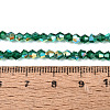 AB Color Plated Transparent Glass Beads Strands GLAA-G127-01-01F-2