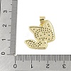 Brass Micro Pave Cubic Zirconia Pendants KK-E111-27G-3