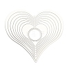 Heart 201 Stainless Steel Connector Charms/Links STAS-D386-03P-1