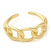 Brass Open Cuff Rings for Women RJEW-Z070-07G-04-2