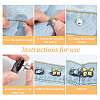 GOMAKERER 7 Pairs 7 Colors Monster Shape Alloy Adjustable Jean Button Pins AJEW-GO0001-33-5