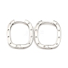 Brass Oval with Polka Dot Hoop Earrings for Woman EJEW-F314-02B-P-1