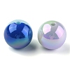 Two Tone UV Plating Opaque Acrylic Beads OACR-K005-07-2