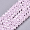 Electroplate Glass Beads Strands X-EGLA-A034-J6mm-A03-1