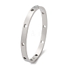Hollow Heart 304 Stainless Steel Bangles for Women BJEW-Z092-11P-5