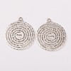 Tibetan Style Alloy Pendants TIBEP-35029-AS-RS-1