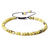 Adjustable Women's Yellow Turquoise(Jasper) Beaded Bracelet CN3407-22-1