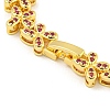Rack Plating Brass Pave Cubic Zirconia Butterfly Link Bracelets for Women BJEW-B110-05G-02-3
