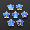 Electroplate Transparent Glass Beads GLAA-T022-25-B01-1