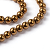 Non-Magnetic Synthetic Hematite Beads Strands LS-G-G091-4mm-1-2