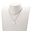 Natural Shell Initial Necklaces NJEW-JN03420-6