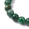 Natural Emerald Beaded Bracelets BJEW-JB10214-01-4