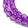 Frosted Transparent Glass Bead Strands X1-GLAA-P065-8mm-15-4