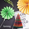 Colorful Wheel Tissue Paper Fan Craft Set DIY-NB0002-07-4