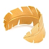 304 Stainless Steel Open Cuff Bangles for Women BJEW-G711-01H-G-3