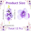 12Pcs Silk Fabric & Plastic Simulation Hyacinth AJEW-SC0031-57-2