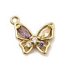 Brass Micro Pave Cubic Zirconia Pendants KK-A275-18A-G-1
