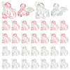DICOSMETIC 100Pcs 2 Colors Eco-friendly Plastic Clip-on Earring Findings KY-DC0001-09-1