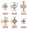   96Pcs 12 Styles Tibetan Style Alloy Connector Charms FIND-PH0005-94-7