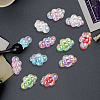 35Pcs UV Plating Rainbow Iridescent Acrylic Beads PACR-PA0001-23-7