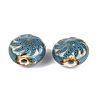 Windmill Spiral Pattern Vintage Handmade Porcelain Beads PORC-N013-19-07-2