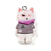 Opaque Resin Cat Pendants RESI-S399-07B-1