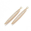 Brass Micro Pave Cubic Zirconia Pendants X-KK-T038-350G-1