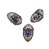 Natural Sodalite Retro Finger Rings RJEW-B067-02R-18-1