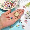 40Pcs 8 Colors Printed Alloy Enamal Pendants ENAM-CJ0002-62-4