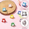 7Pcs 7 Colors Handmade Lampwork Beads LAMP-CJ0002-15-3