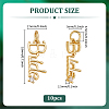 10Pcs Brass Micro Pave Cubic Zirconia Pendants KK-PH0014-23G-2