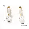 Round Imitation Pearl Hoop Earrings for Women IR2603-1-1