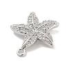 Brass Pave Clear Cubic Zirconia Pendants KK-Z061-09P-01-2