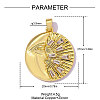 Brass Micro Pave Clear Cubic Zirconia Pendants CU-OY001-91G-2