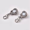 Alloy Rhinestone Magnetic Clasps ALRI-TAC0001-02B-2