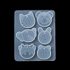 Rabbit/Dragon/Cat Pendant DIY Silhouette Silicone Mold X1-DIY-K073-09B-5