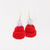 Christmas Iron & Polyester Dangle Earrings FS-WG166E8-01-2