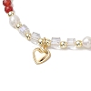 Natural Round Mixed Gemstone Beads Braided Beads Bracelets for Women BJEW-JB11658-4