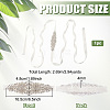 1Pc Plastic & Alloy & Polyester & Rhinestone Flower Bouquet Ribbon DIY-FG0010-32-2